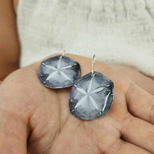 READY TO SHIP Sand Dollar Resin Earrings - 925 Sterling Silver FJD$
