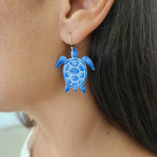 Load image into Gallery viewer, READY TO SHIP Vonu Turtle Resin Earrings - 925 Sterling Silver FJD$
