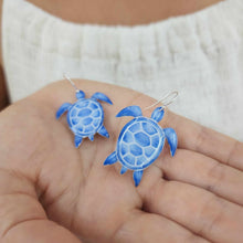 Load image into Gallery viewer, READY TO SHIP Vonu Turtle Resin Earrings - 925 Sterling Silver FJD$
