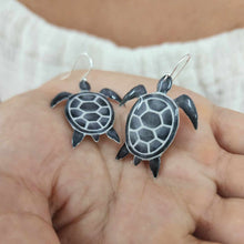 Load image into Gallery viewer, READY TO SHIP Vonu Turtle Resin Earrings - 925 Sterling Silver FJD$
