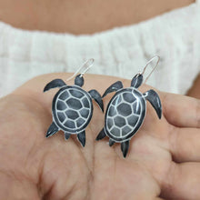 Load image into Gallery viewer, READY TO SHIP Vonu Turtle Resin Earrings - 925 Sterling Silver FJD$
