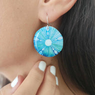 READY TO SHIP Sea Urchin Resin Earrings - 925 Sterling Silver FJD$