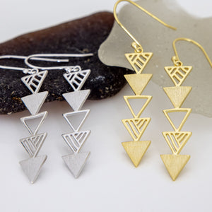 READY TO SHIP Shark Tooth Earrings - 18k Gold Vermeil FJD$