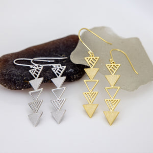 READY TO SHIP Shark Tooth Earrings - 18k Gold Vermeil FJD$