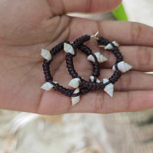 Load image into Gallery viewer, READY TO SHIP Shell Hoop Earrings - 925 Sterling Silver &amp; Nylon FJD$
