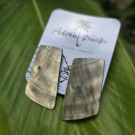 READY TO SHIP Mother of Pearl Stud Earrings - Stainless Steel FJD$