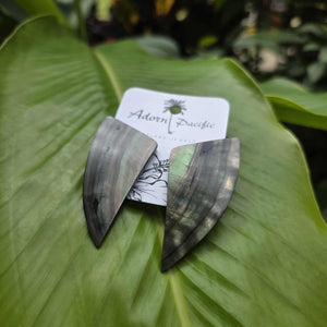 READY TO SHIP Mother of Pearl Stud Earrings - Stainless Steel FJD$