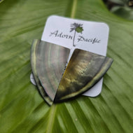 READY TO SHIP Mother of Pearl Stud Earrings - Stainless Steel FJD$