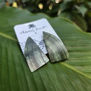 READY TO SHIP Mother of Pearl Stud Earrings - Stainless Steel FJD$