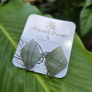 READY TO SHIP Mother of Pearl Stud Earrings - Stainless Steel FJD$