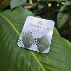 READY TO SHIP Mother of Pearl Stud Earrings - Stainless Steel FJD$