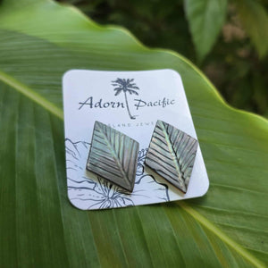 READY TO SHIP Mother of Pearl Stud Earrings - Stainless Steel FJD$