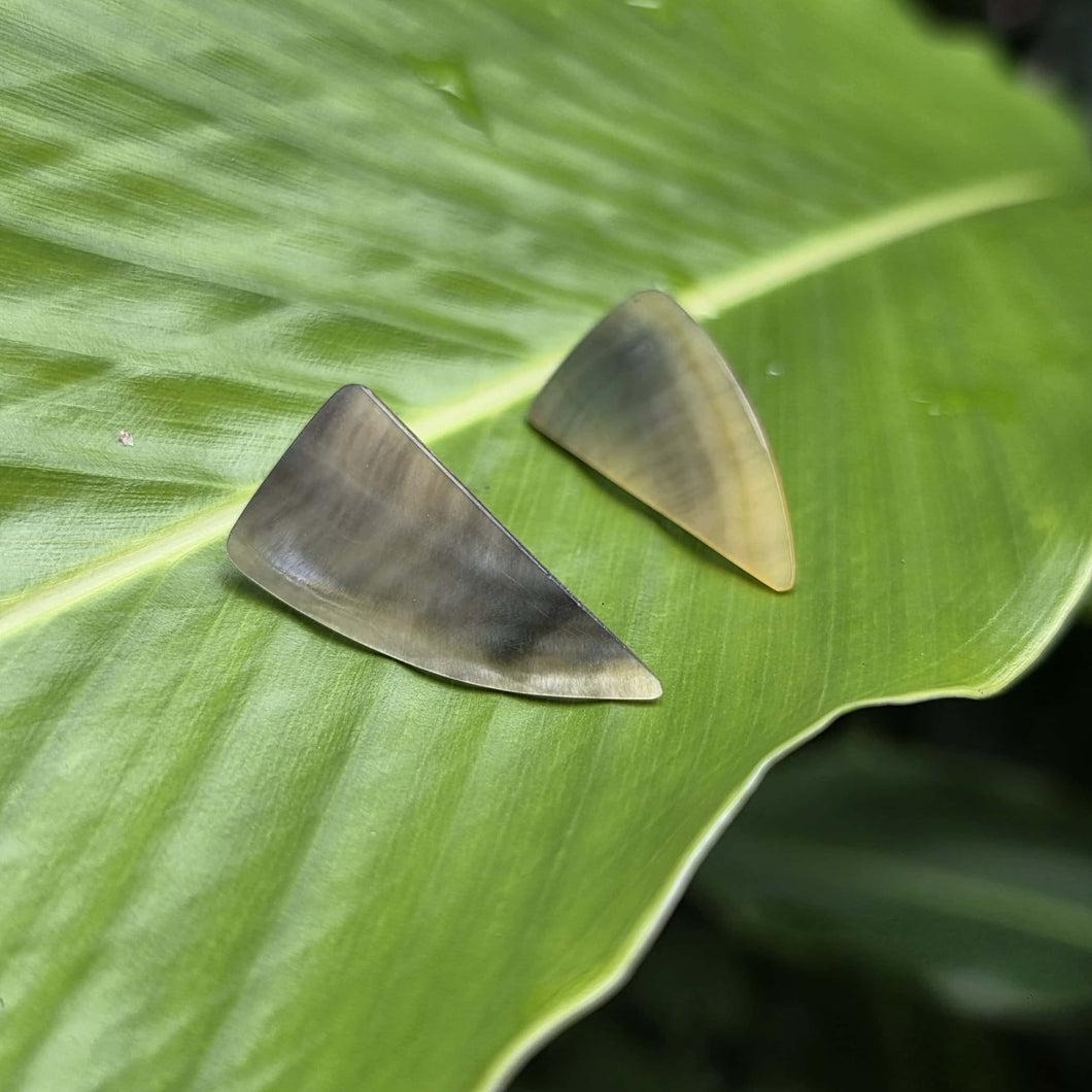 READY TO SHIP Mother of Pearl Stud Earrings - Stainless Steel FJD$