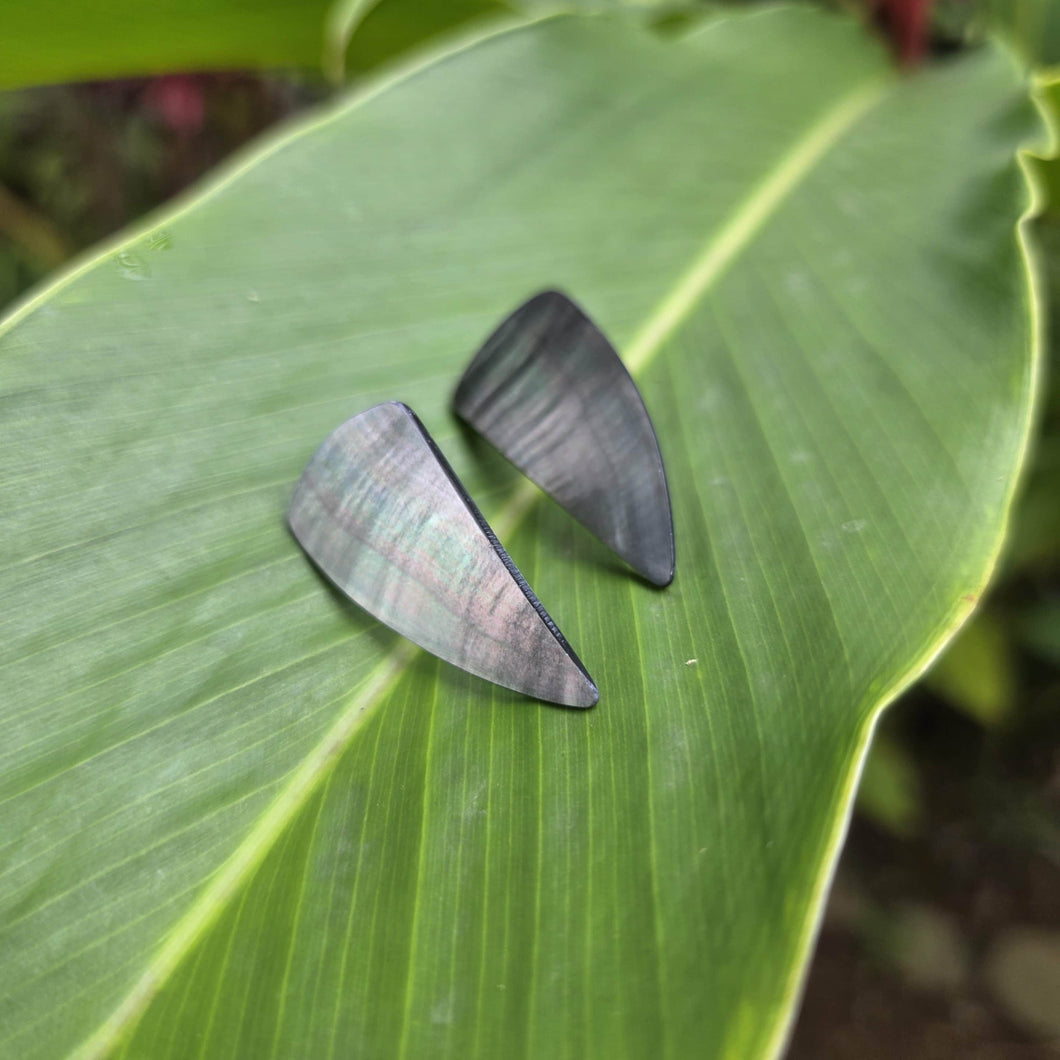 READY TO SHIP Mother of Pearl Stud Earrings - Stainless Steel FJD$