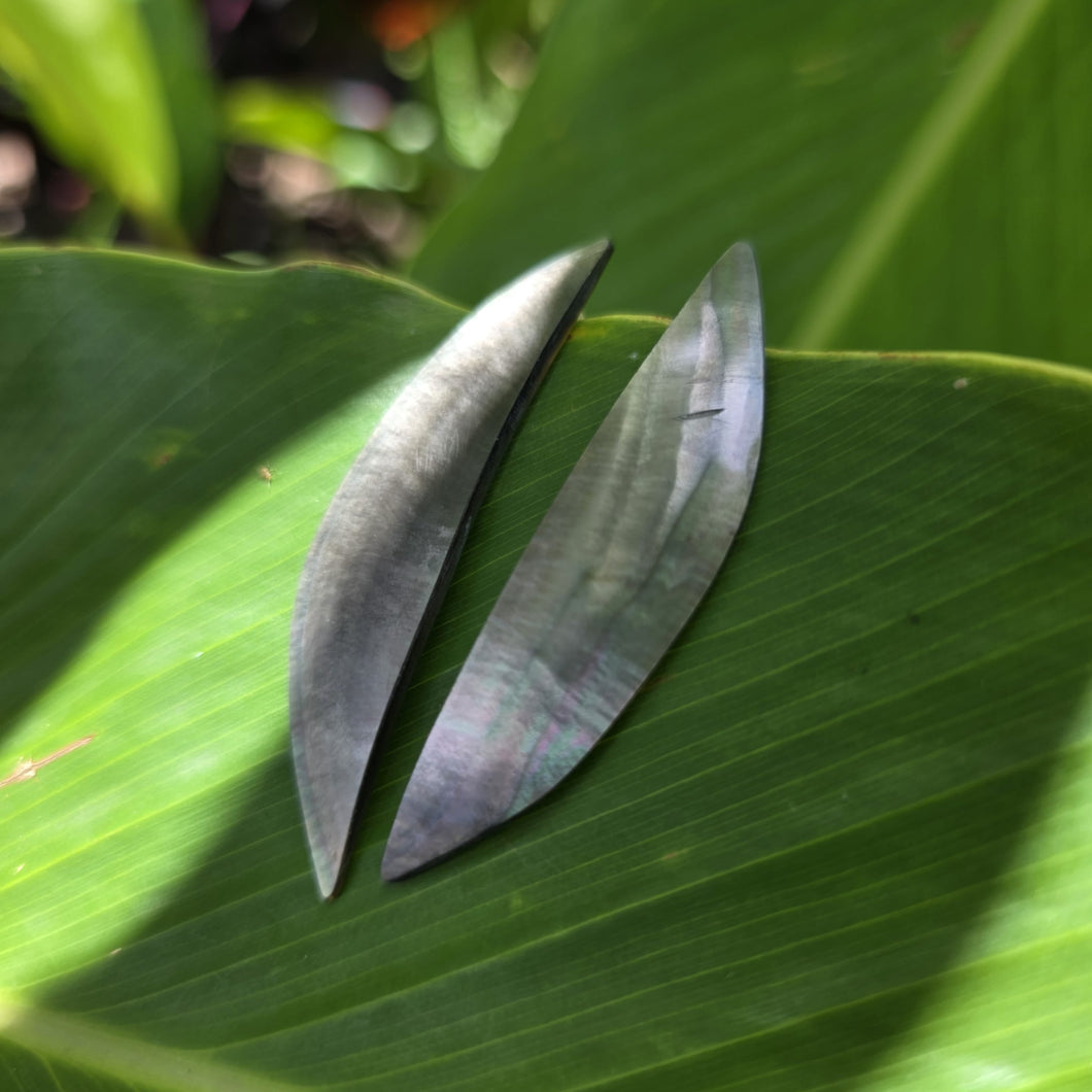 READY TO SHIP Mother of Pearl Stud Earrings - Stainless Steel FJD$