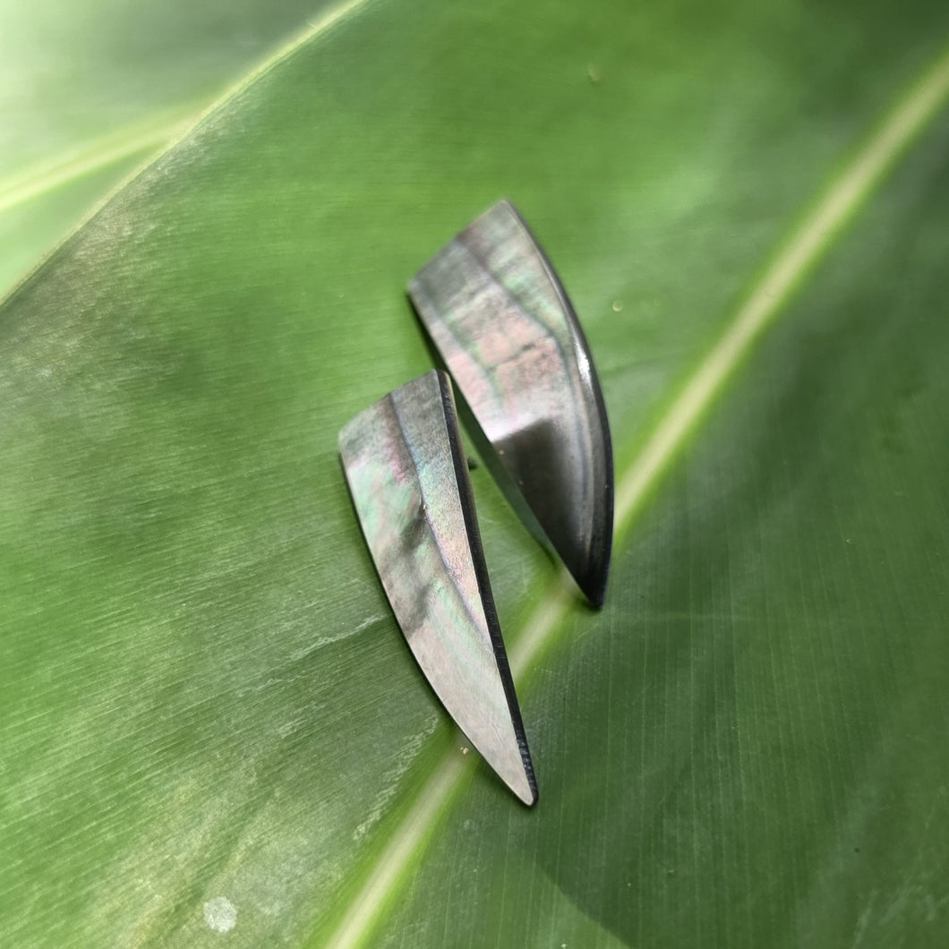 READY TO SHIP Mother of Pearl Stud Earrings - Stainless Steel FJD$