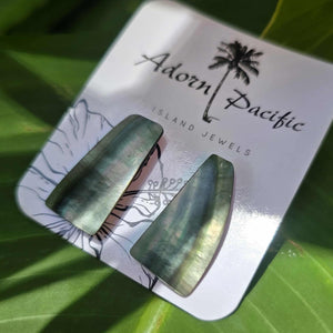 READY TO SHIP Mother of Pearl Stud Earrings - Stainless Steel FJD$