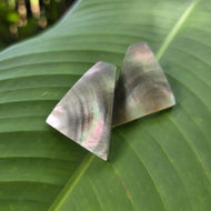 READY TO SHIP Mother of Pearl Stud Earrings - Stainless Steel FJD$