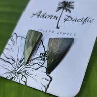 READY TO SHIP Mother of Pearl Stud Earrings - Stainless Steel FJD$
