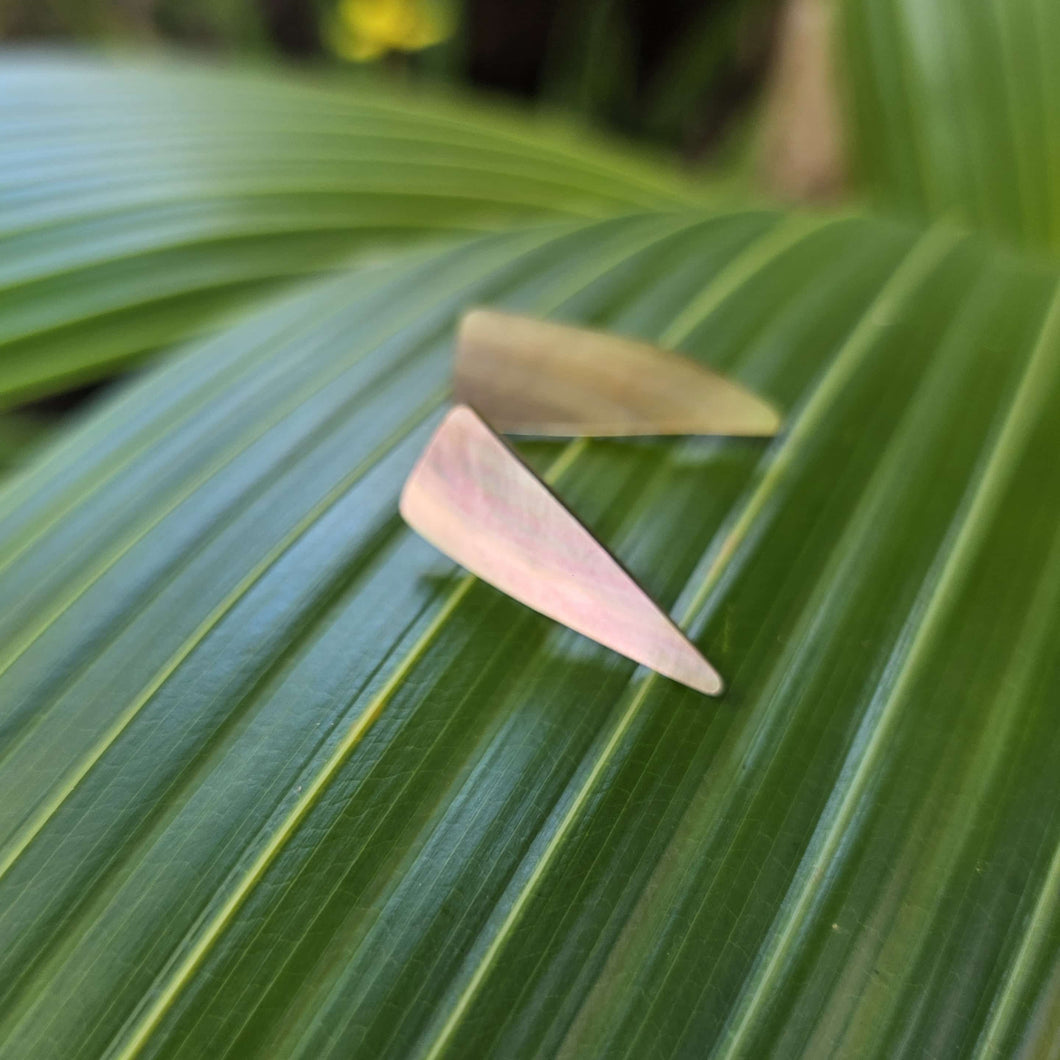 READY TO SHIP Mother of Pearl Stud Earrings - Stainless Steel FJD$