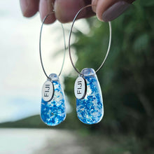 Load image into Gallery viewer, Recycled Ocean Plastic Hoop Earrings - Stainless Steel FJD$
