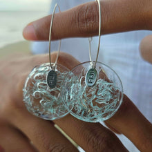 Load image into Gallery viewer, Recycled Ocean Plastic Hoop Earrings - Stainless Steel FJD$
