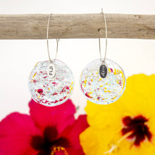 Load image into Gallery viewer, Recycled Ocean Plastic Hoop Earrings - Stainless Steel FJD$
