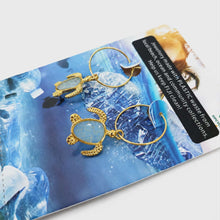 Load image into Gallery viewer, Recycled Ocean Plastic Turtle Earrings - Gold Plated Stainless Steel FJD$
