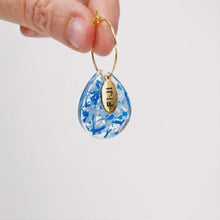 Load image into Gallery viewer, Recycled Ocean Plastic Hoop Earrings - Gold Plated Stainless Steel FJD$
