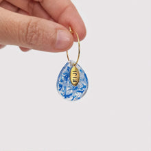 Load image into Gallery viewer, Recycled Ocean Plastic Hoop Earrings - Gold Plated Stainless Steel FJD$
