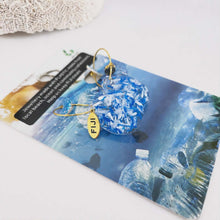 Load image into Gallery viewer, Recycled Ocean Plastic Hoop Earrings - Gold Plated Stainless Steel FJD$
