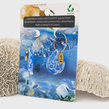 Load image into Gallery viewer, Recycled Ocean Plastic Hoop Earrings - Gold Plated Stainless Steel FJD$
