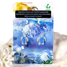 Load image into Gallery viewer, Recycled Ocean Plastic Turtle Earrings - Stainless Steel FJD$
