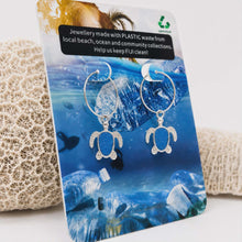 Load image into Gallery viewer, Recycled Ocean Plastic Turtle Earrings - Stainless Steel FJD$

