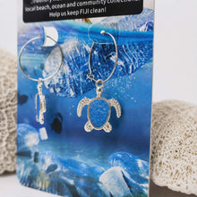 Load image into Gallery viewer, Recycled Ocean Plastic Turtle Earrings - Stainless Steel FJD$
