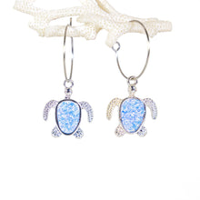 Load image into Gallery viewer, Recycled Ocean Plastic Turtle Earrings - Stainless Steel FJD$
