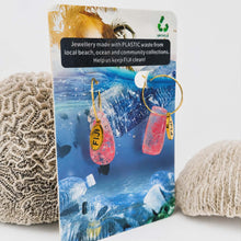 Load image into Gallery viewer, Recycled Ocean Plastic Hoop Earrings - Gold Plated Stainless Steel FJD$
