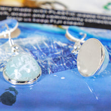 Load image into Gallery viewer, Recycled Ocean Plastic Drop Earrings - Stainless Steel FJD$
