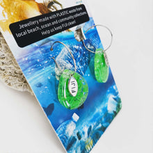Load image into Gallery viewer, Recycled Ocean Plastic Hoop Earrings - Stainless Steel FJD$
