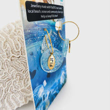 Load image into Gallery viewer, Recycled Ocean Plastic Hoop Earrings - Gold Plated Stainless Steel FJD$
