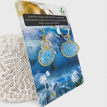 Load image into Gallery viewer, Recycled Ocean Plastic Earrings - Gold Plated Stainless Steel FJD$
