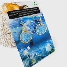 Load image into Gallery viewer, Recycled Ocean Plastic Earrings - Gold Plated Stainless Steel FJD$
