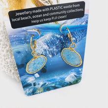 Load image into Gallery viewer, Recycled Ocean Plastic Earrings - Gold Plated Stainless Steel FJD$
