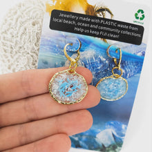 Load image into Gallery viewer, Recycled Ocean Plastic Earrings - Gold Plated Stainless Steel FJD$
