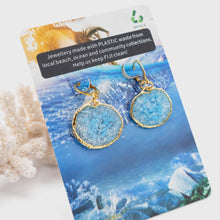 Load image into Gallery viewer, Recycled Ocean Plastic Earrings - Gold Plated Stainless Steel FJD$
