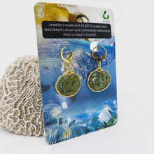 Load image into Gallery viewer, Recycled Ocean Plastic Earrings - Gold Plated Stainless Steel FJD$
