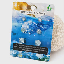 Load image into Gallery viewer, Recycled Ocean Plastic Stud Earring Set - Stainless Steel FJD$
