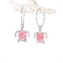 Load image into Gallery viewer, Recycled Ocean Plastic Turtle Earrings - Stainless Steel FJD$
