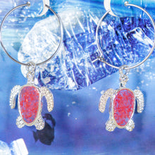 Load image into Gallery viewer, Recycled Ocean Plastic Turtle Earrings - Stainless Steel FJD$
