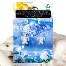 Load image into Gallery viewer, Recycled Ocean Plastic Turtle Earrings - Stainless Steel FJD$
